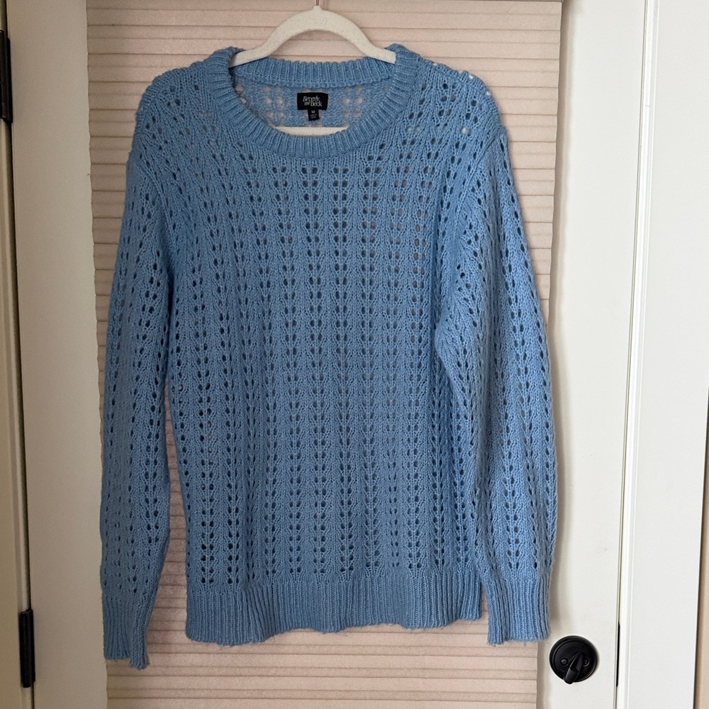 Sky Blue Openwork Sweater